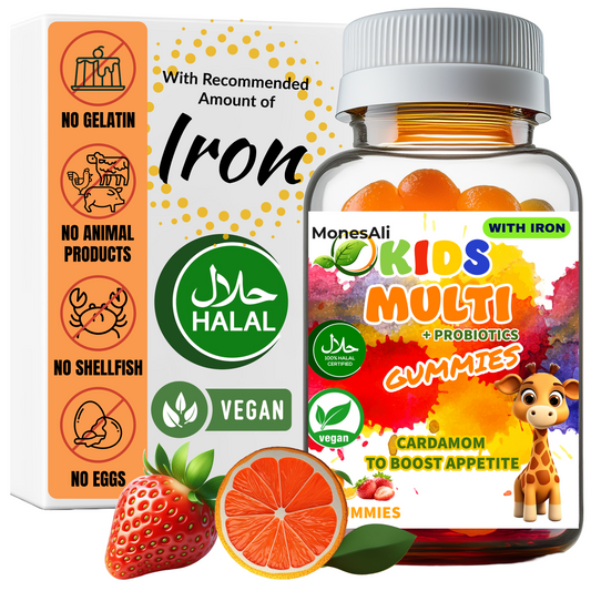 MoneAli Halal Kids Multivitamin Supplement Gummies, Plus Apetite Booster. 90 Count